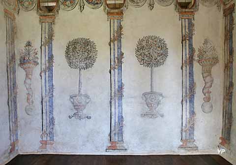 Château de Losmonerie - peintures murales en orangerie d'intérieur (milieu XVIIIe s)
