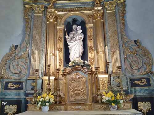 Autel, retable et statue de la Vierge (XVIIe, s.)