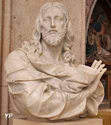 Cathédrale Notre-Dame de Sées - Le Beau Dieu  de Seez (Christ enseignant, buste en marbre d'un élève de Giovanni Bernini 
