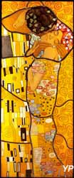 Le baiser, d'après Klimt (Corinne Flanet) (Musée du Vitrail)