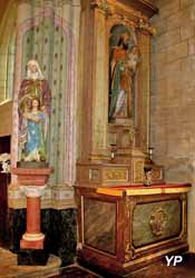 Autel saint Joseph et statue de sainte Anne et Marie