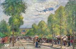 Fête, boulevard des Fossés, Pontoise, (Ludovic Piette, 1877)