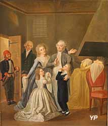 Les adieux de Louis XVI à sa famille, le 20 janvier 1793  (Jean-Jacques Hauer) - Musée Lambinet