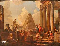 Alexandre le Grand devant le tombeau d'Achille (Hubert Robert) - Musée Lambinet
