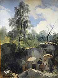 Les Peintres en forêt de Fontainebleau (Jules Coignet)