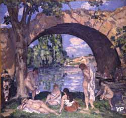 Musée Albert André - Les baigneuses sous un pont (Albert André, 1908) (Département du Gard)
