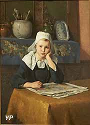 Portrait d'une jeune bretonne (Flavien-Louis Peslin, collections permanentes)