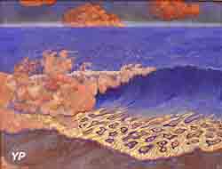 Marine bleue, effet de vagues (Georges Lacombe)