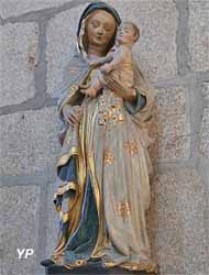 Abbatiale Saint-Sauveur - Vierge en pierre polychrome (XVe s.)