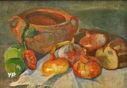 Nature morte au pot, oignons, pain et pommes vertes (Meijer de Haan, 1889)