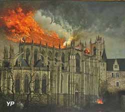 La cathédrale en feu (Edmond Bertreux)