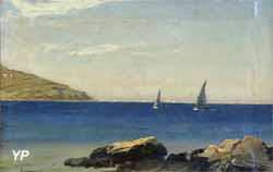 Vue côtière à Sirolo (Emmanuel Larsen, 1855)