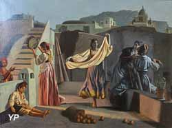 Personnages sur une terrasse à Capri (Aurèle Robert, 1830)