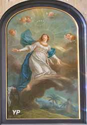La Vierge sur une nuée entourée d'angelots (XVIIIe s.)