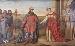 Charlemagne rend visite à sa soeur, sainte Isbergue (Charles Demory)