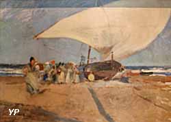 Barque et groupe de femmes à Valence (Joaquin Sorolla y Batisda, 1894)