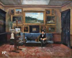 Le peintre et collectionneur Théodore Gardère dans son atelier (Théodore Gardère)