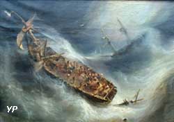 Trait de dévouement du capitaine Desse, de Bordeaux, envers le Colombus, navire hollandais (Théodore Gudin)