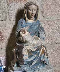 Vierge à l'Enfant (pierre polychrome, XVIe-XVIIe siècle)