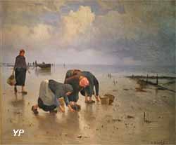 À Cancale, chercheuses d'huîtres (Gustave Édouard Le Sénéchal de Kerdréoret)