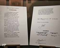 Fac similé de l'acte de Reddition allemande signé le 7 mai 1945