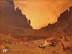 Chiens arabes dévorant un cheval mort, Algérie (Gustave Guillaumet, musée des Beaux-Arts de Carcassonne)