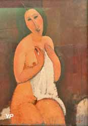 Nu assis à la chemise (Amedeo Modigliani, 1917)