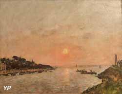 Coucher de soleil, Saint-Valéry-sur-Somme (Eugène Boudin, 1890)
