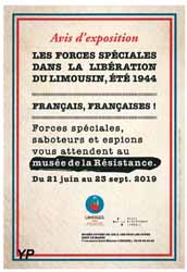 Exposition Les Forces Spéciales dans la libération du Limousin, été 1944