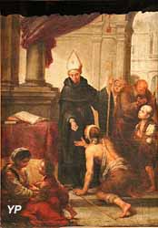 Saint Thomas de Villeneuve distribuant les aumônes (entourage de Batolomé Esteban Murillo)
