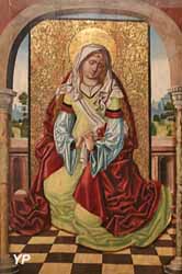 Marie Cléophas, dit autrefois Vierge ou sainte assise sur un trône (Pedro Diaz de Oviedo)