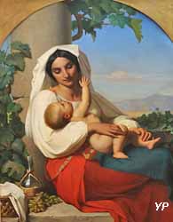 Paysanne italienne et son enfant (Louis-Stanislas Faivre-Duffer, 1846)