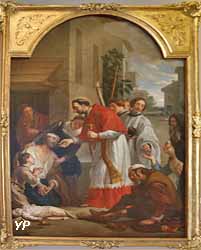 Saint Charles Borromée donnant la sainte communion aux pestiférés de Milan (Caspar de Crayer)