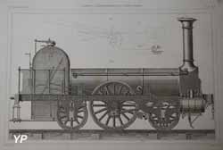 Locomotive à cylindres extérieurs et à détente variable, par Clapeyron et Hallette,Chemin de fer du Nord. Armengaud