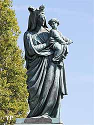 Abbaye de Graville - statue de la vierge noire, Notre-Dame du Havre de Grâce