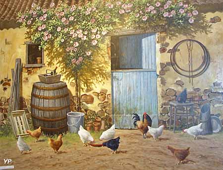 Vie à la ferme,  peinture de Philippe Mocaër