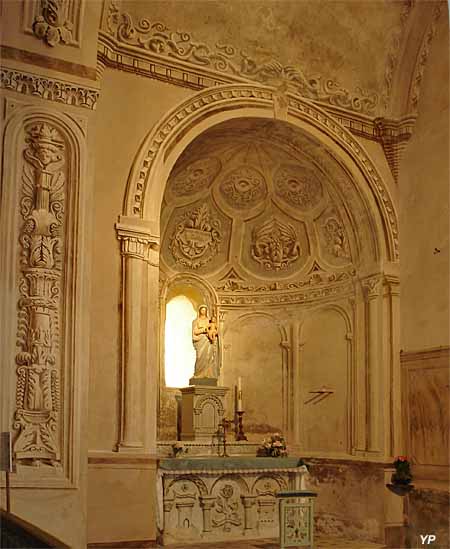 Église Saint-Nicolas - peintures en trompe-l'oeil de la chapelle de la Sainte-Vierge