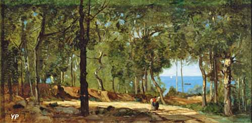Paul GUIGOU, Pin&egrave;de au bord de mer, 1866