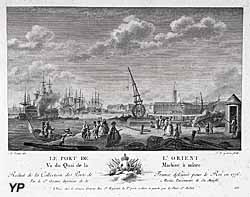 Le port de L’Orient. Vu du Quai de la Machine à mâter