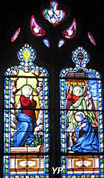 L'Annonciation et l'Assomption, vitrail de Potet (1863)