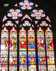 Le Martyre de saint Étienne, vitrail du transept sud (Édouard Didron) 