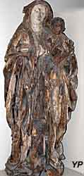 Vierge à l’enfant en bois polychrome fin XVe siècle
