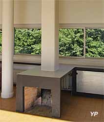 Villa Savoye, cheminée du séjour