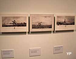 Erection de l'ob&eacute;lisque de Louxor sur la place de la Concorde le 25 octobre 1836 (lithographies, Fran&ccedil;ois Bonhomm&eacute; et Th&eacute;odore Jung) - Biblioth&egrave;que Nationale de France