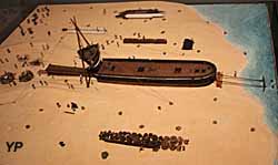 Embarquement de l'ob&eacute;lisque dans l'all&egrave;ge le Louxor (maquette de 1847) - Mus&eacute;e national de la Marine