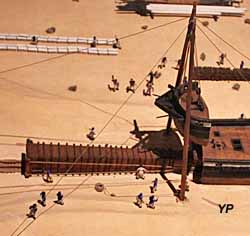 Embarquement de l'ob&eacute;lisque dans l'all&egrave;ge le Louxor (maquette de 1847) - Mus&eacute;e national de la Marine