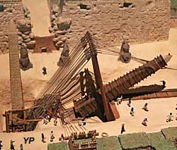 Maquette de l'abattage de l'ob&eacute;lisque occidental du temple de Louxor - Mus&eacute;e natinal de la Marine