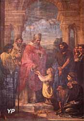 Cathédrale Saint-Louis - sainte Clotilde exhorte Clovis à embrasser le christianisme (Pierre-Louis Delaval, 1819)