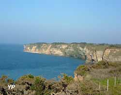 falaises de la pointe de la Percée, à l'Est de la pointe du Hoc
