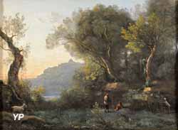 Vue de castel Gandolfo dit aussi Chevaliers italiens, souvenir d'Ariccia (Jean-Baptiste Camille Corot, vers 1840-60 - collection Michael Pächt)